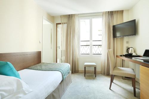 Habitación Individual del hotel Le Grand Hôtel de Normandie. Foto 5