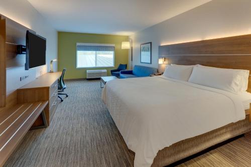 Suite con cama extragrande y sofá cama del hotel Holiday Inn Express and Suites Saugerties - Hudson Valley, an IHG. Foto 2