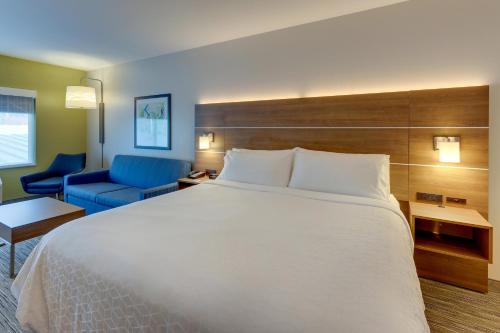 Suite con cama extragrande y sofá cama del hotel Holiday Inn Express and Suites Saugerties - Hudson Valley, an IHG. Foto 3