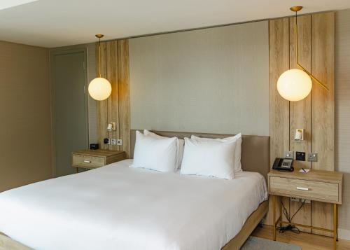 Suite de 1 dormitorio con vistas a la ciudad - 1 cama grande del hotel DoubleTree By Hilton London Excel. Foto 2