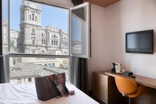 Habitación Doble con vistas a la catedral del hotel Petit Palace Plaza Málaga