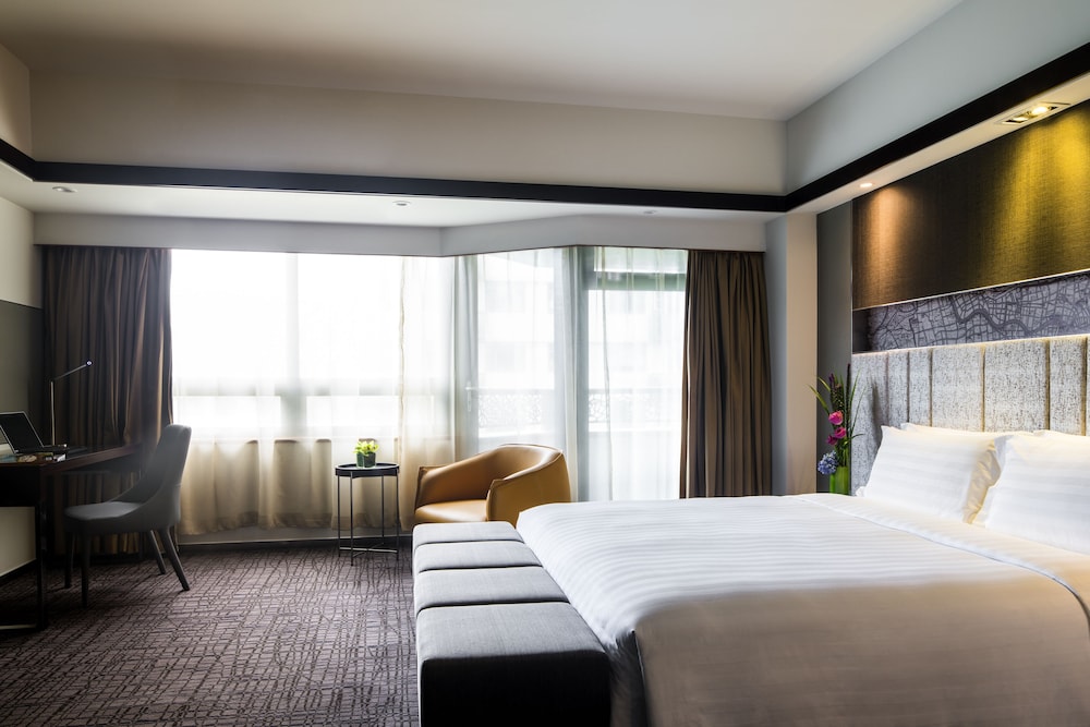 Habitación Ejecutiva, 1 cama king size, planta superior con vistas a la ciudad, beneficios de la planta ejecutiva del hotel Grand Mercure Shanghai Hongqiao. Foto 1