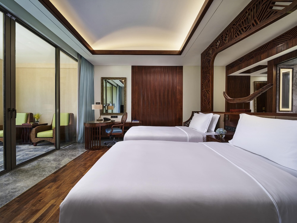 Fairmont Gold, Habitación, 2 camas individuales, Acceso al salón del club, vistas al mar del hotel Fairmont Sanya Haitang Bay
