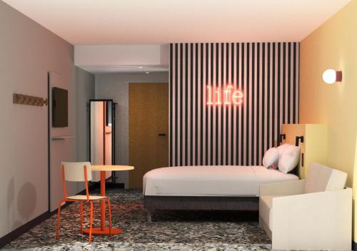 Pop Double Room with Double Sofa Bed del hotel Greet Paris 13 Porte D'Italie. Foto 9