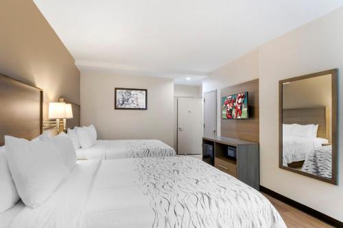 Habitación Premium con 2 camas grandes de categoría superior y caja de aperitivos - No fumadores del hotel Red Roof Inn PLUS+ Jamaica, NY. Foto 11