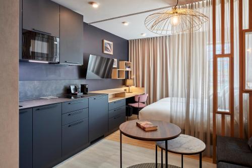 Estudio con cama doble del hotel Adagio London City East. Foto 9