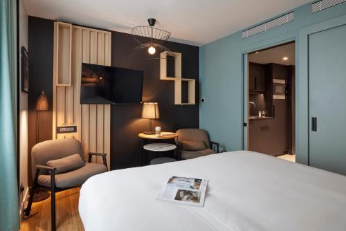 Estudio con cama doble del hotel Adagio London City East. Foto 11