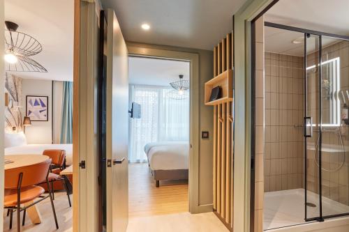 Apartamento de 1 dormitorio con 2 camas individuales del hotel Adagio London City East. Foto 10