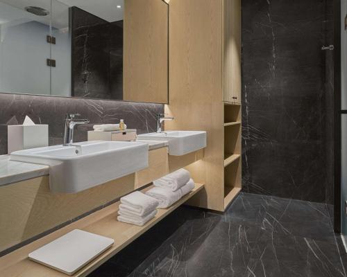 1 Cama King, Cocina, Deluxe, Sofá Cama del hotel Hyatt Place Yantai Development Zone. Foto 1