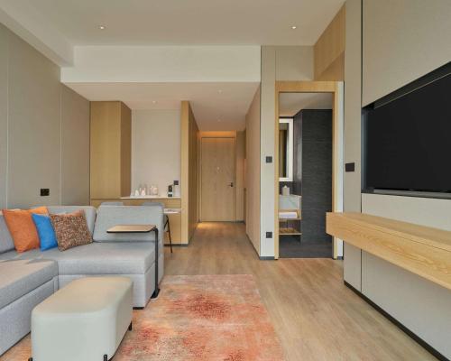 Suite Familiar, 2 Camas Individuales, Vistas al Mar del hotel Hyatt Place Yantai Development Zone