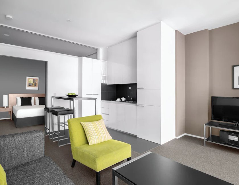 Apartamento ejecutivo, 1 habitación del hotel Mantra 100 Exhibition Melbourne. Foto 9
