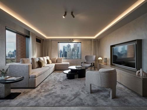 William Clarke Sky Villa with One King Bed and Lounge Access - Top Floor del hotel Pullman East Melbourne. Foto 6