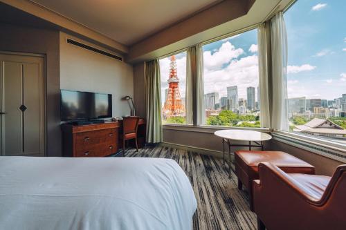 Habitación Esquinera con vistas a la Torre de Tokio - 1 cama extragrande - No fumadores del hotel The Prince Park Tower Tokyo. Foto 3