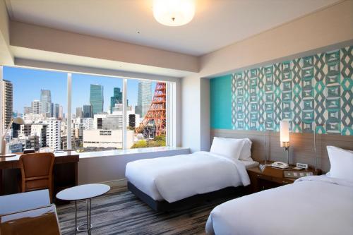 Habitación Doble Estándar con vistas a la torre de Tokio - 2 camas - No fumadores del hotel The Prince Park Tower Tokyo
