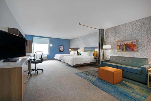 Estudio con 2 camas grandes - Adaptado para personas con movilidad reducida - No fumadores del hotel Home2 Suites By Hilton Utica, Ny. Foto 1