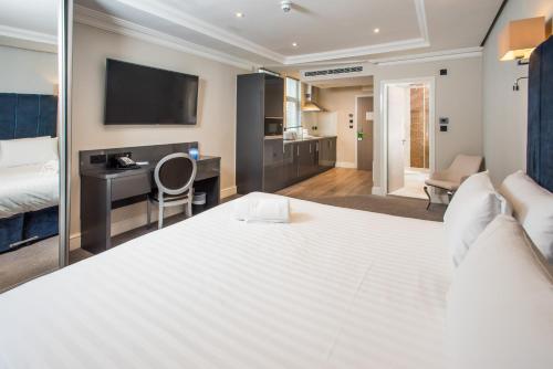 Estudio con 2 camas extragrandes - No fumadores del hotel Best Western Chiswick Palace and Suites. Foto 6