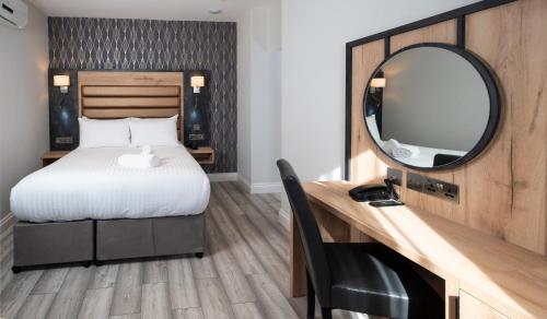 Estudio con 2 camas extragrandes - No fumadores del hotel Best Western Chiswick Palace and Suites. Foto 16