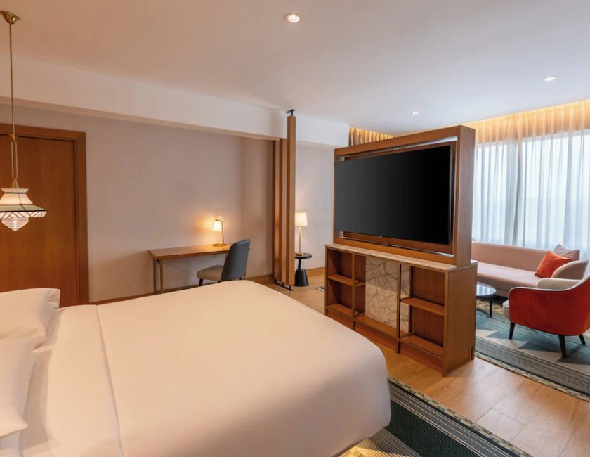 Habitación Deluxe, 1 cama de matrimonio grande del hotel Hyatt Regency Nairobi Westlands. Foto 3