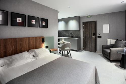 Estudio con 1 cama grande del hotel Gran Via. Foto 2