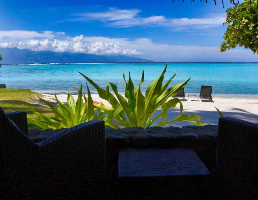 Villa Vista Mar Lujo 1 Cama king Frente Playa Beach del hotel Sofitel Kia Ora Moorea Beach Resort. Foto 7