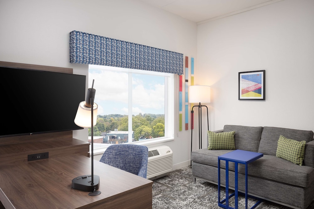 Suite Estudio con 1 Cama King, Microondas, Nevera y Barra Húmeda del hotel Hampton Inn and Suites Rochester Downtown. Foto 1