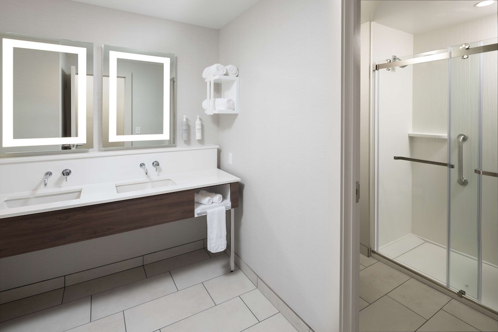 Suite con 1 Cama King, Microondas, Nevera y Barra Húmeda del hotel Hampton Inn and Suites Rochester Downtown. Foto 5