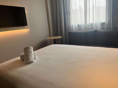 Habitación Doble Estándar con cama individual para un niño del hotel ibis Madrid Norte Las Tablas. Foto 4