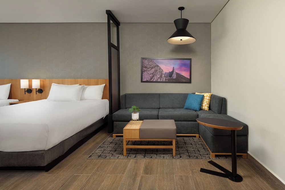 Adaptada para personas con discapacidad | Cama king/ducha con acceso para silla de ruedas (más sofá cama) del hotel Hyatt Place Monterrey Valle. Foto 2