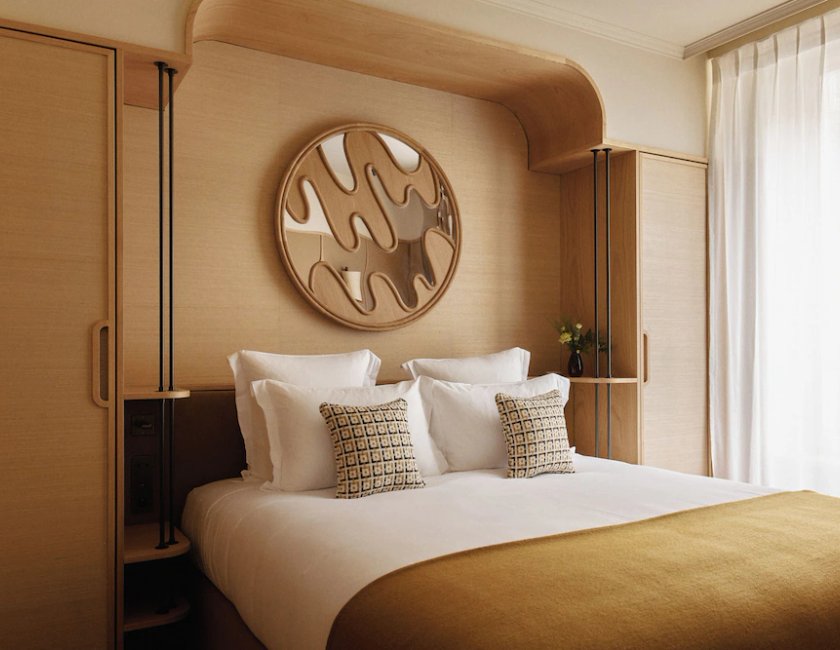 Habitación doble Con Cocina 1 Cama king Vista ciudad Sofá Cama incluido del hotel HIGHSTAY Maisons - Vintimille