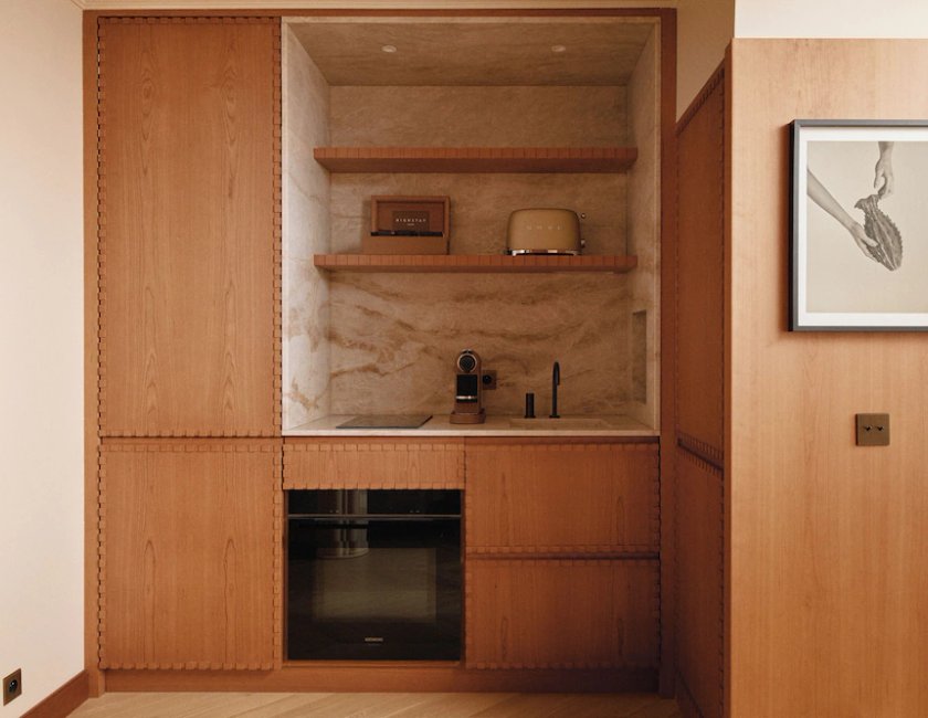 Estudio Superior Con Cocina 1 Cama queen del hotel HIGHSTAY Maisons - Vintimille. Foto 5