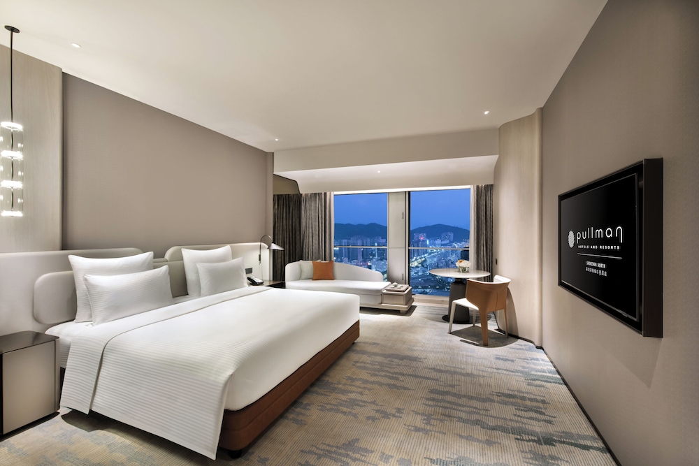 HABITACIÓN DELUXE PREMIUM, 1 Cama King Size, Vistas al Horizonte del hotel Pullman Shenzhen North. Foto 3