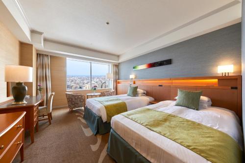 Habitación doble Vista ciudad Confort 2 Camas individuales del hotel Nikko Kanazawa