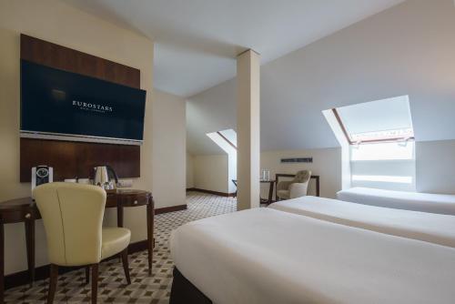 Habitación Doble con cama supletoria del hotel Eurostars Gran Vía