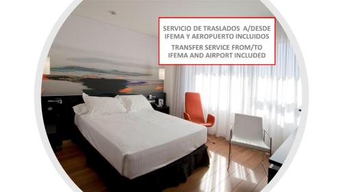 Habitación Doble con servicio de traslado a ferias y congresos del hotel Axor Barajas. Foto 1