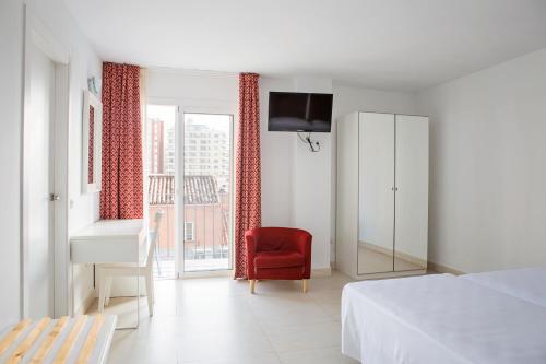 Habitación Doble con balcón del hotel Málaga Eliseos