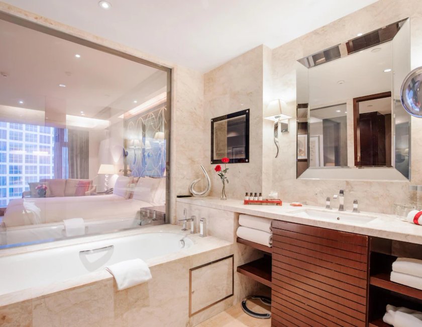 Habitación doble 1 Cama king Vista ciudad Gold Con Vistas del hotel Fairmont Beijing. Foto 4