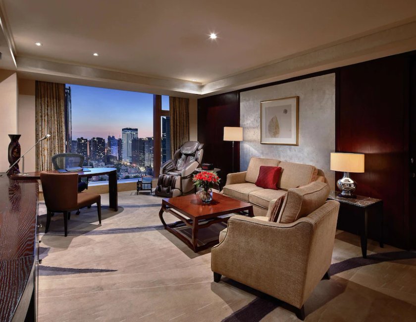 Suite 1 Cama king Vista ciudad Premium Gold Con Vistas del hotel Fairmont Beijing. Foto 1