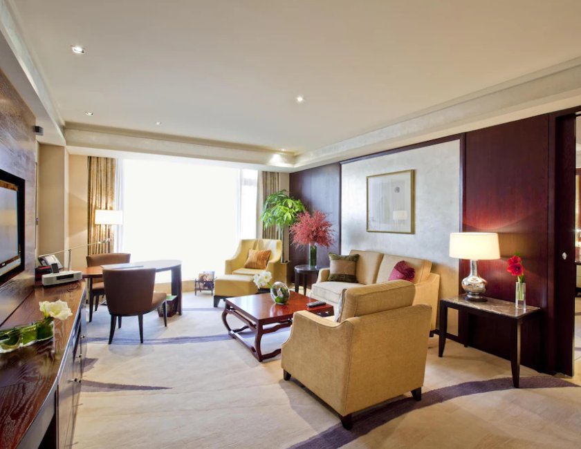 Suite 1 Cama king Vista ciudad Premium Gold Con Vistas Sofá Cama incluido del hotel Fairmont Beijing. Foto 2