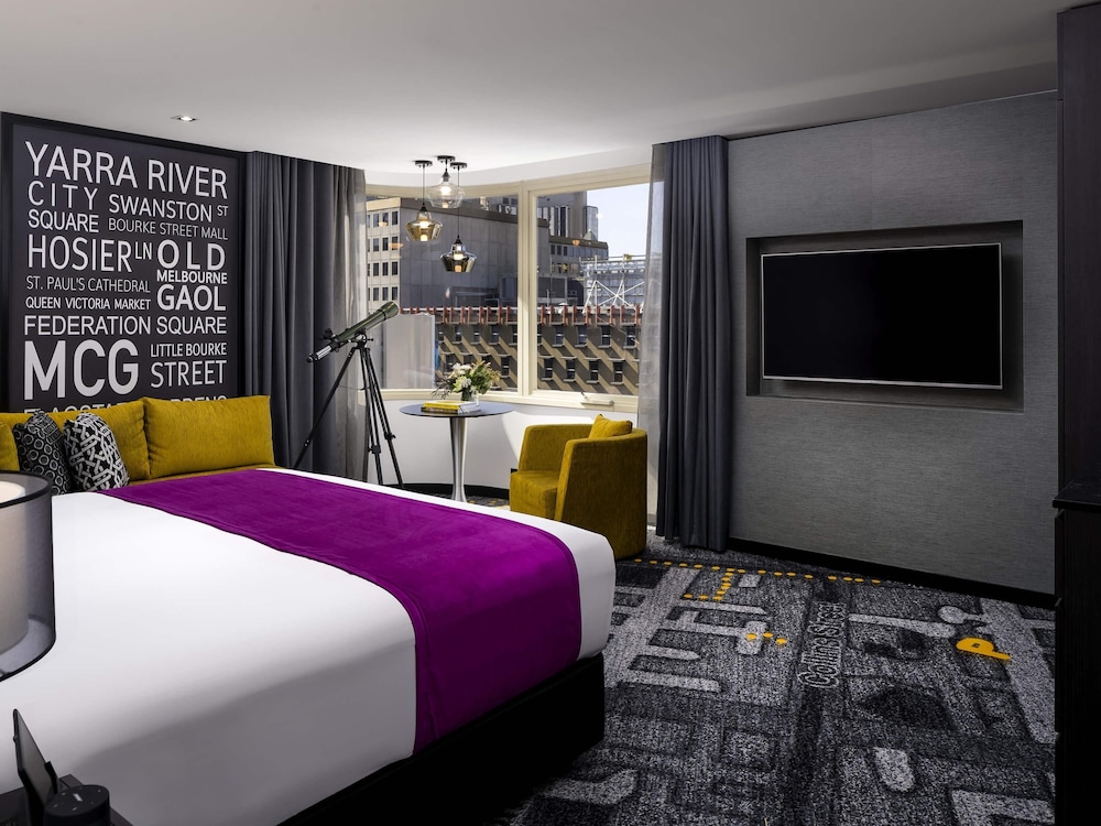 Habitación Deluxe, 1 cama de matrimonio grande del hotel Pullman Melbourne City Centre