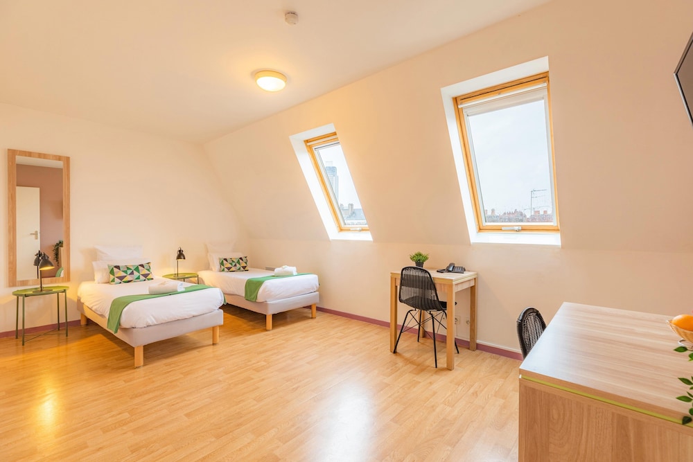 Estudio, 2 camas individuales del hotel Appart’city Confort Nantes Centre