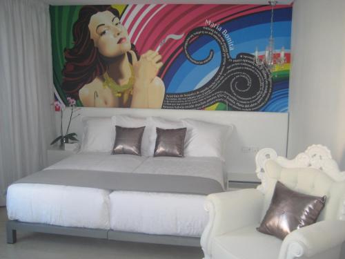 Habitación doble Normal del hotel Dormirdcine Cooltural Rooms. Foto 8