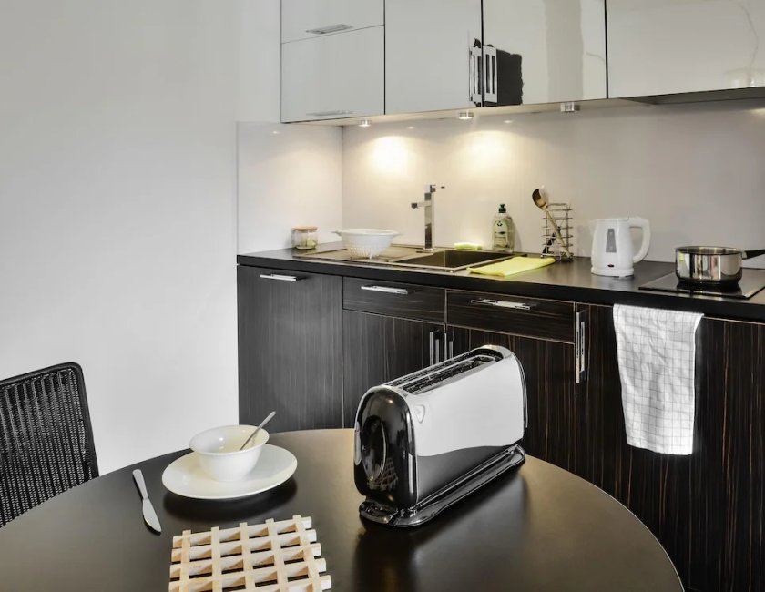 Apartamento Con Cocina 1 habitación Sofá Cama incluido 1 Cama doble del hotel Adagio Grenoble Centre. Foto 3
