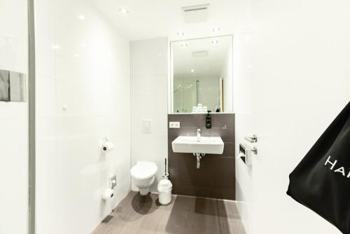 Habitación Premium con cama extragrande y sofá cama del hotel Garner Hotel Dusseldorf - Main Station by IHG. Foto 3