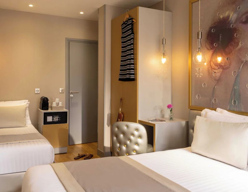 Habitación Deluxe doble del hotel Les Bulles de Paris. Foto 9