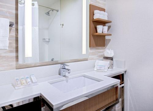 Habitación con ducha a ras de suelo, adaptada para personas de movilidad reducida - Cama extragrande del hotel Hilton Garden Inn New York/Manhattan-Chelsea. Foto 2