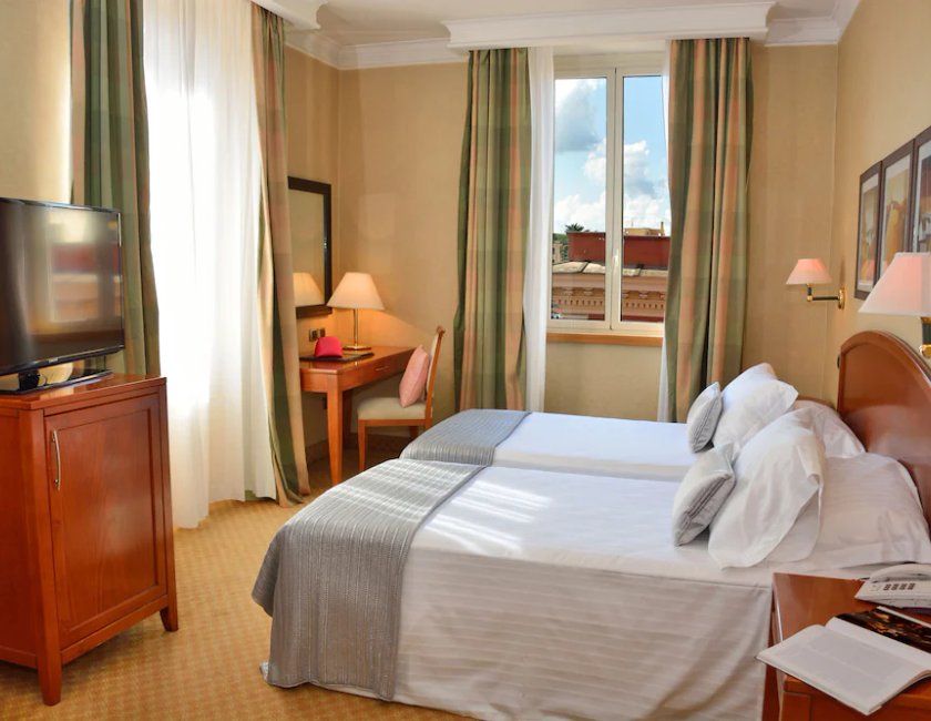 Habitación clásica con 1 cama doble o 2 individuales del hotel LH Hotel Lloyd Roma. Foto 5