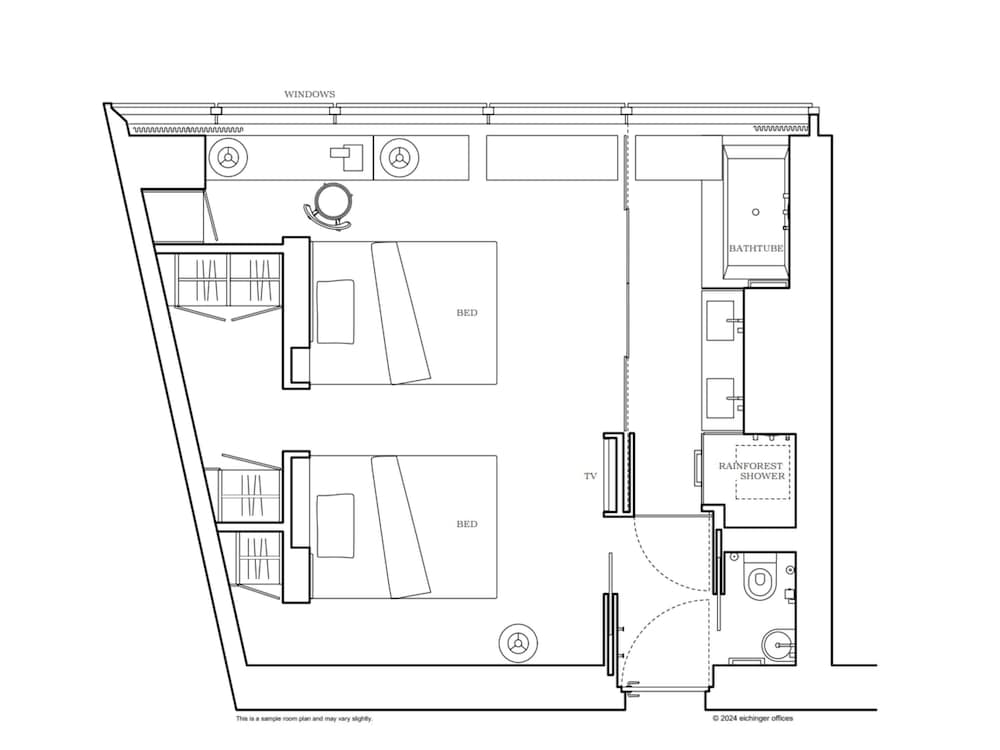 Habitación doble Accesible Vista Panorámica Esquinera 2 Camas queen del hotel So/ Vienna. Foto 1