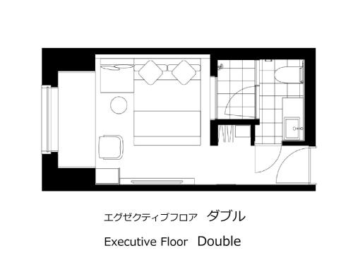 Habitación doble 38F con acceso al salón - Planta executive del hotel The Royal Park Iconic Tokyo Shiodome. Foto 6