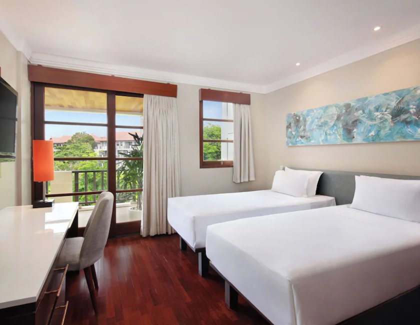 Suite Vista Piscina Vista Jardín 2 habitaciones 2 Camas dobles kitchenette del hotel Novotel Bali Nusa Dua Hotel & Residence