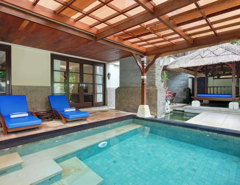 Suite Vista Jardín 1 Cama king 2 habitaciones piscina 2 Camas individuales kitchenette del hotel Novotel Bali Nusa Dua Hotel & Residence. Foto 6